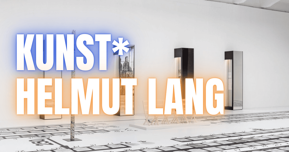 Helmut Lang im MAK ** Mode als Haltung
